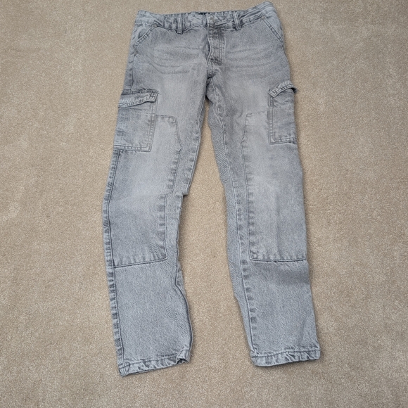 BohooMan Grey Button down Cargo Jeans size 30 - Picture 1 of 15